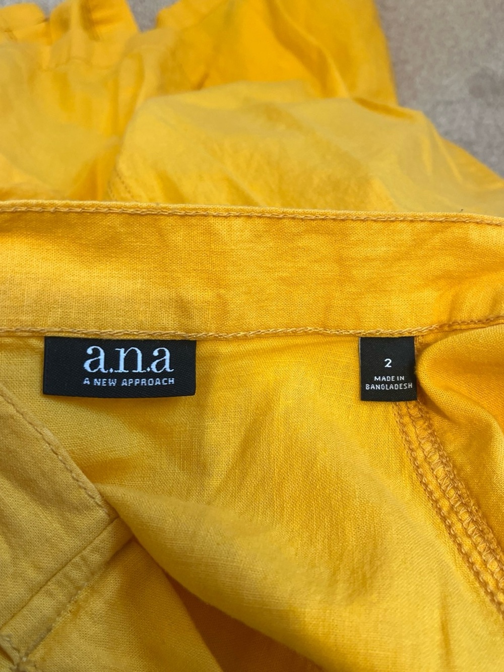 a.n. Button-Front Yellow Midi Skirt with Tie Waist - Picture 4 of 4